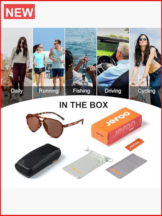 Polarized Aviator Sunglasses for Women Men Retro Trendy Sports UV400 Protection main image 4